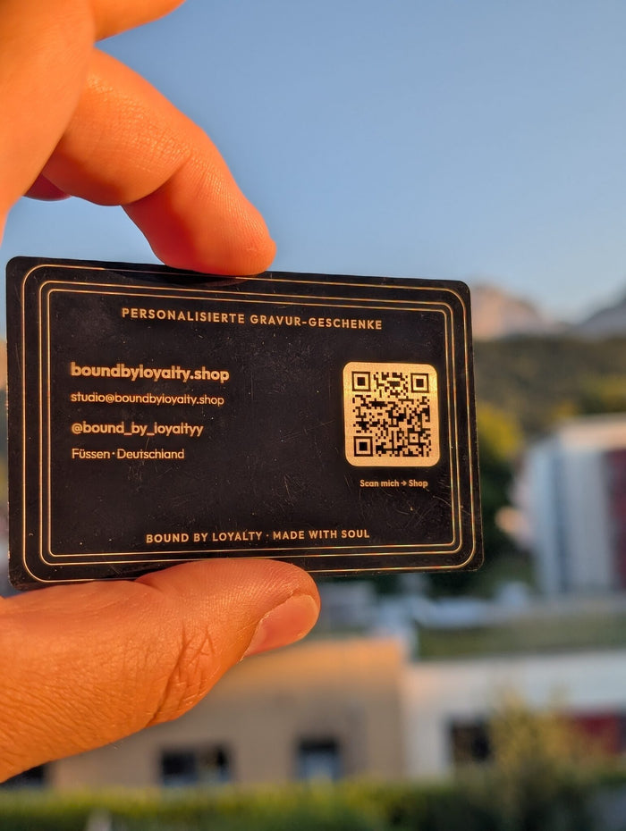 Metall-Visitenkarten mit Lasergravur – Aluminium